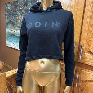 Women's Black Cropped Hoodie